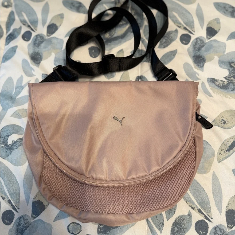 Puma Pink Crossbody Bag with Minimalist Design